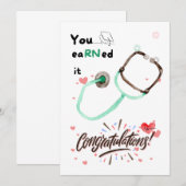 Schattige Verpleegster Afstuderen Kaart Gifts, Moo (Voorkant / Achterkant)