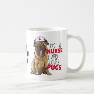 Schattige Verpleegster Loves Mops Cadeau RN Hond M Koffiemok