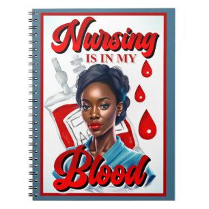 Schattige Verpleegster Pinup_ Het zit in mijn bloe Notitieboek