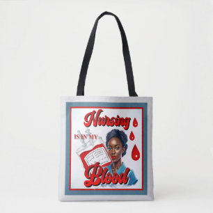 Schattige Verpleegster Pinup_ Het zit in mijn bloe Tote Bag