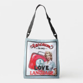 Schattige Verpleegster Pinup_ Liefde Taal Crossbody Tas (Achterkant)