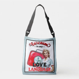 Schattige Verpleegster Pinup_ Liefde Taal Crossbody Tas