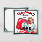 Schattige Verpleegster Pinup_ Liefde Taal Feestdagenkaart (Voorkant / Achterkant)