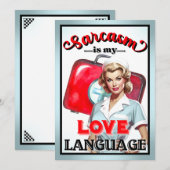 Schattige Verpleegster Pinup_ Liefde Taal Kaart (Voorkant / Achterkant)