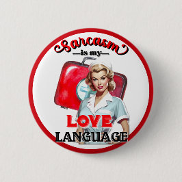 Schattige Verpleegster Pinup_ Liefde Taal Ronde Button 5,7 Cm