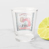 Schattige Verpleegster Pinup_ Liefde Taal Shot Glas (Achterkant)
