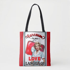 Schattige Verpleegster Pinup_ Liefde Taal Tote Bag