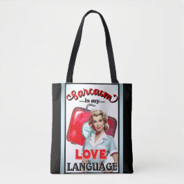 Schattige Verpleegster Pinup_ Liefde Taal Tote Bag
