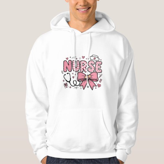 Schattige Verpleegster Strik Hart Vector Shirt Ont (Voorkant)