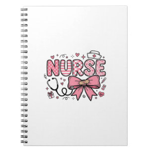 Schattige Verpleegster Strik Hart Vector Shirt Ont Notitieboek