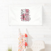 Schattige Verpleegster Strik Hart Vector Shirt Ont Spandoek (Insitu)