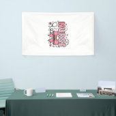 Schattige Verpleegster Strik Hart Vector Shirt Ont Spandoek (Beurs)