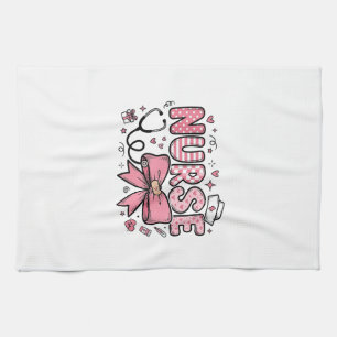 Schattige Verpleegster Strik Hart Vector Shirt Ont Theedoek