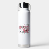 Schattige Verpleegster Strik Hart Vector Shirt Ont Waterfles (Voorkant)