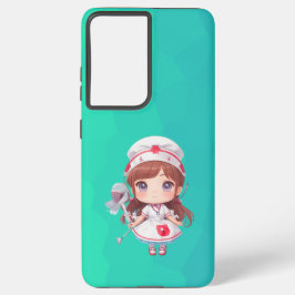 Schattige Verpleegster telefoonhoesje Samsung Galaxy Hoesje