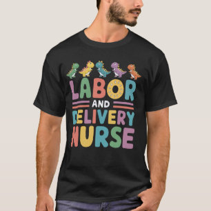 Schattige verpleegster voor bevalling en bevalling t-shirt