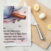 Schattige verrijkt warm chocolade kerst Drink rece Theedoek (Quarter Fold)