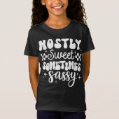 Schattige vet meestal lief soms sassy fun t-shirt (Voorkant)