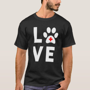 Schattige Veterinair Ik hou van Dieren Vet Tech Gi T-shirt