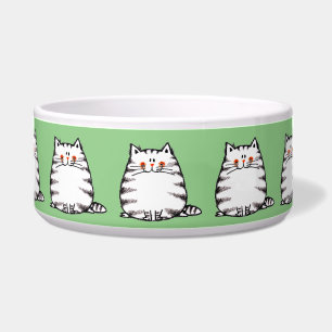 schattige vetkat voerbakje