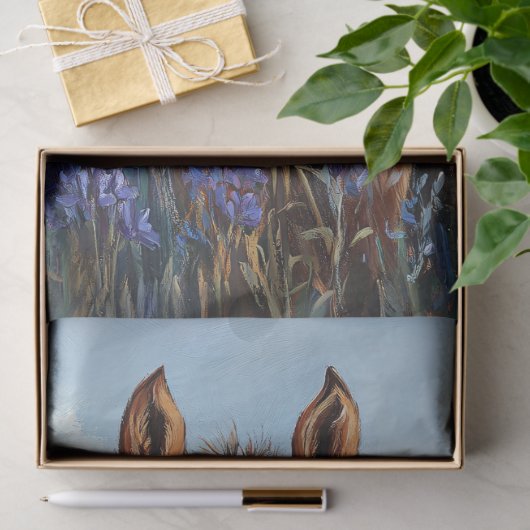 Schattige veulen Paarse lupine bloemen ontkoppelin Tissuepapier (Geschenk)