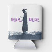 Schattige Victoriaans Man Dream Believe Quote Blikjeskoeler (Achterkant)