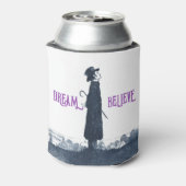 Schattige Victoriaans Man Dream Believe Quote Blikjeskoeler (Blikje Achterkant)