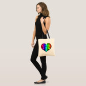 Schattige Victoriaans regenboog hartlicht Tote Bag (Voorkant (model))