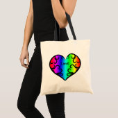 Schattige Victoriaans regenboog hartlicht Tote Bag (Voorkant (product))