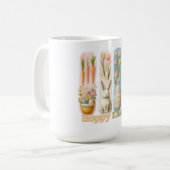 Schattige Vier Verticale Brash Waterverf Hoppy Eas Koffiemok (Voorkant links)