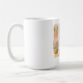 Schattige Vier Verticale Brash Waterverf Hoppy Eas Koffiemok (Links)