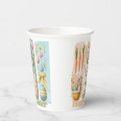 Schattige Vier Verticale Brash Waterverf Hoppy Eas Papieren Bekers (Links)