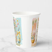 Schattige Vier Verticale Brash Waterverf Hoppy Eas Papieren Bekers (Rechts)