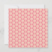 Schattige Vierkant Roze Damask Pattern Baby shower Kaart (Achterkant)