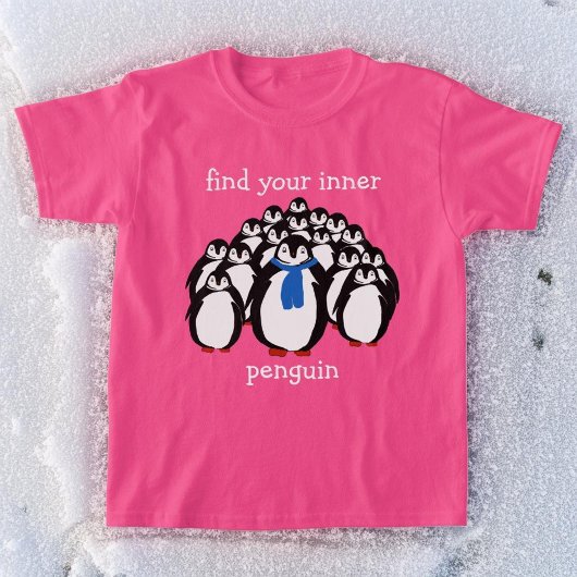 Schattige Vind uw innerlijke pinguïn T-shirt