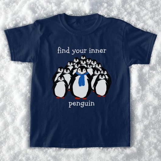 Schattige Vind uw innerlijke pinguïn T-shirt