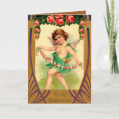 schattige vintage cupido Valentijn Feestdagen Kaart (Voorkant)