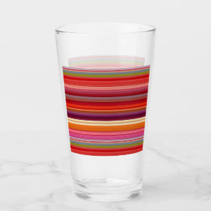 Schattige vintage gestreepte kleuren glas