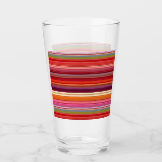 Schattige vintage gestreepte kleuren glas (Voorkant)