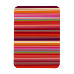 Schattige vintage gestreepte kleuren magneet