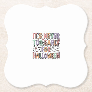 Schattige vintage Halloween te vroeg typografie T- Kartonnen Onderzetters