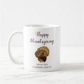 Schattige vintage kalkoen gelukkig thanksgiving koffiemok (Links)