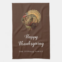 Schattige vintage kalkoen gelukkig thanksgiving