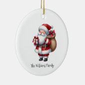 Schattige Vintage Kerstman Kerst Keramisch Ornament (Rechts)