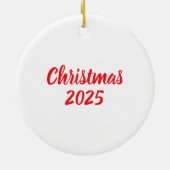 Schattige Vintage Kerstman Kerst Keramisch Ornament (Achterkant)