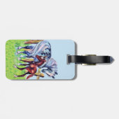 Schattige Vintage Paarden Moeder Baby Bagagelabel (Achterkant horizontaal)