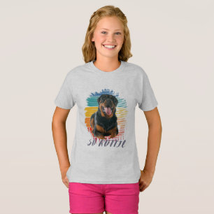 Schattige vintage Rottie Rottweiler hond dier huis T-shirt