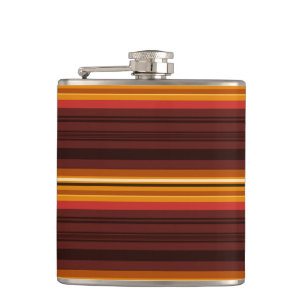 Schattige vintage strepen heupfles