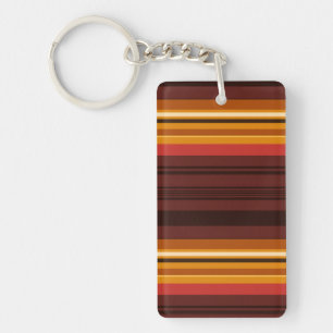 Schattige vintage strepen sleutelhanger