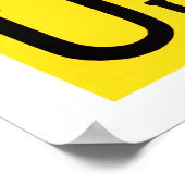 Schattige Vintage U Is Voor Eenhoorn Alfabet Poster (Hoek)